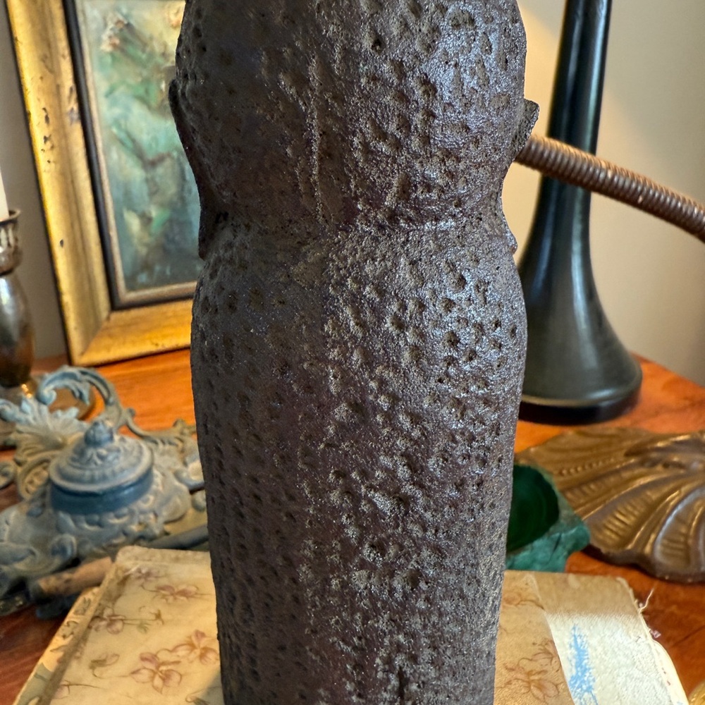 Smiling Jizo Buddha Stone Statue - Guardian of Children and Travelers - Picture 5 of 15